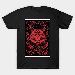 Forest Cat - White Outlined Version T-Shirt